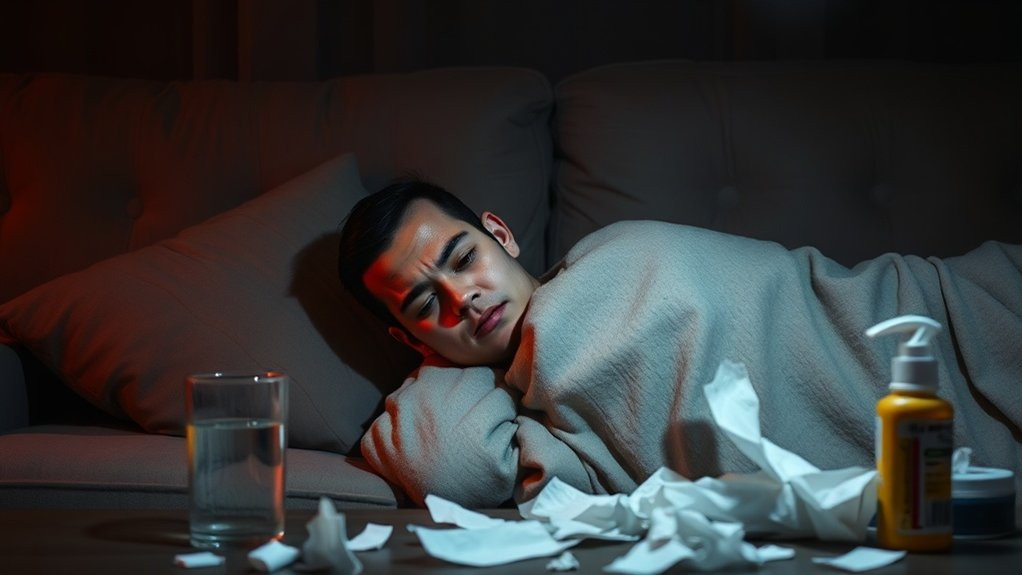 fièvre douleur musculaire fatigue