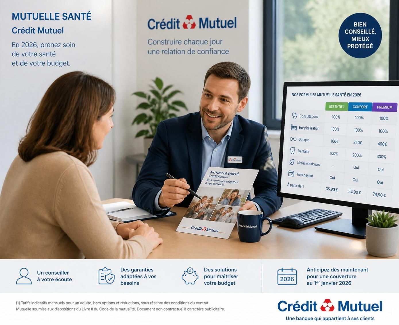 découvrez les tarifs 2026 de la mutuelle santé crédit mutuel et trouvez la couverture adaptée à vos besoins pour une protection optimale.