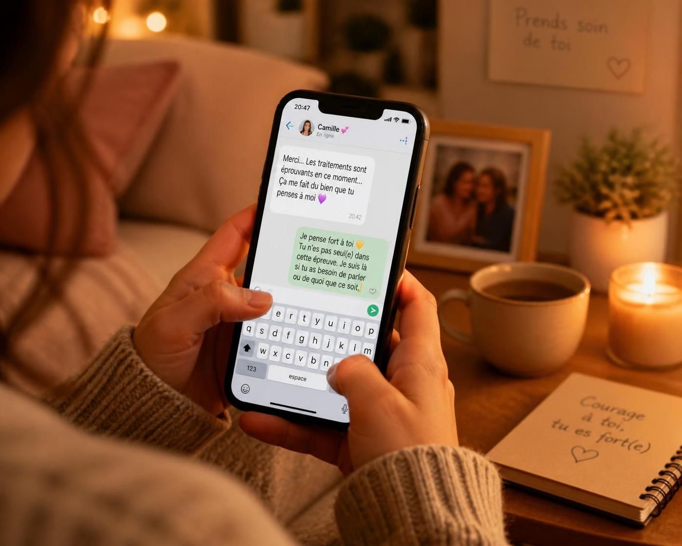 découvrez des idées de messages réconfortants à envoyer par sms à quelqu'un dont un proche est malade, pour lui apporter soutien et réconfort dans ce moment difficile.